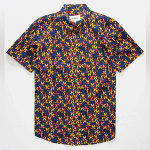 ELDON Flock Shirt Sleeve Button Down Shirt size small
